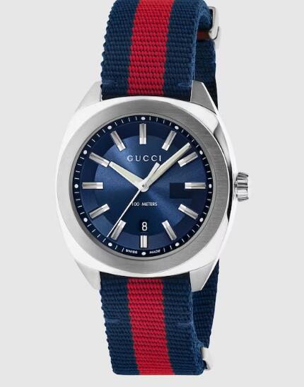 Gucci GG2570 Replica Watch 41mm Blue and Red Web